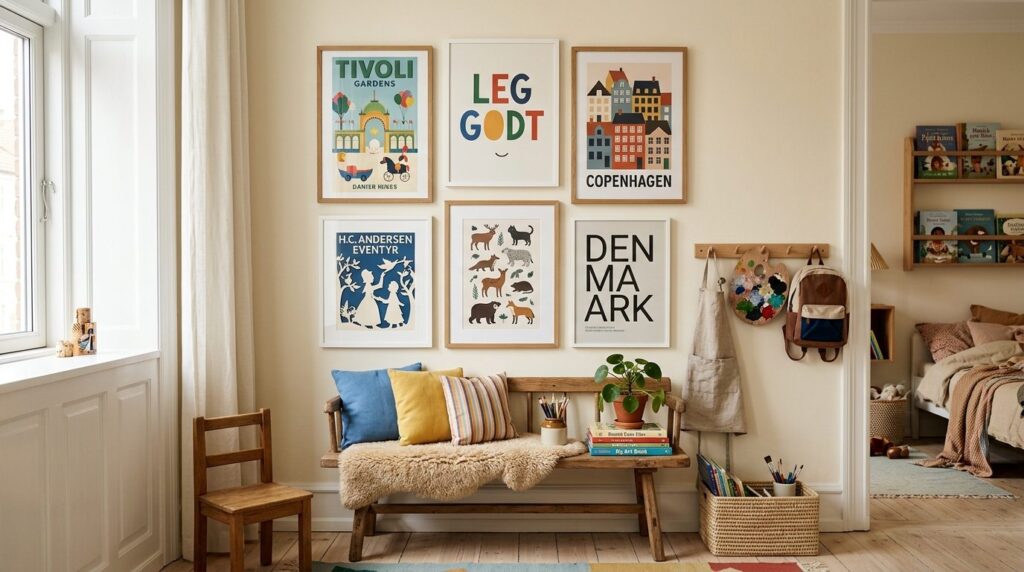 Professional interior photography of a cozy childrens bedro